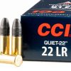 CCI Quiet-22 Rimfire 22 LR 40 Gr LRN 710 fps, CASE of 1000