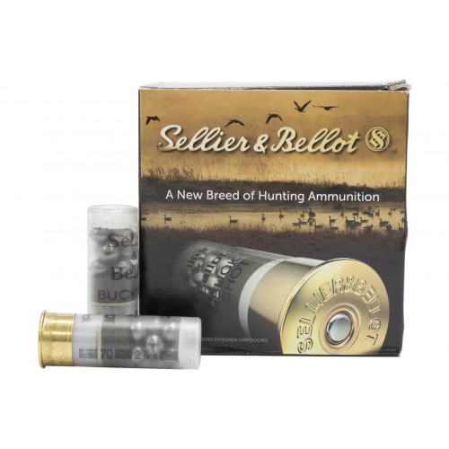 Sellier & Bellot 12 Gauge, 2-5/8″, Sport 00 Buckshot, Box of 25 Rounds