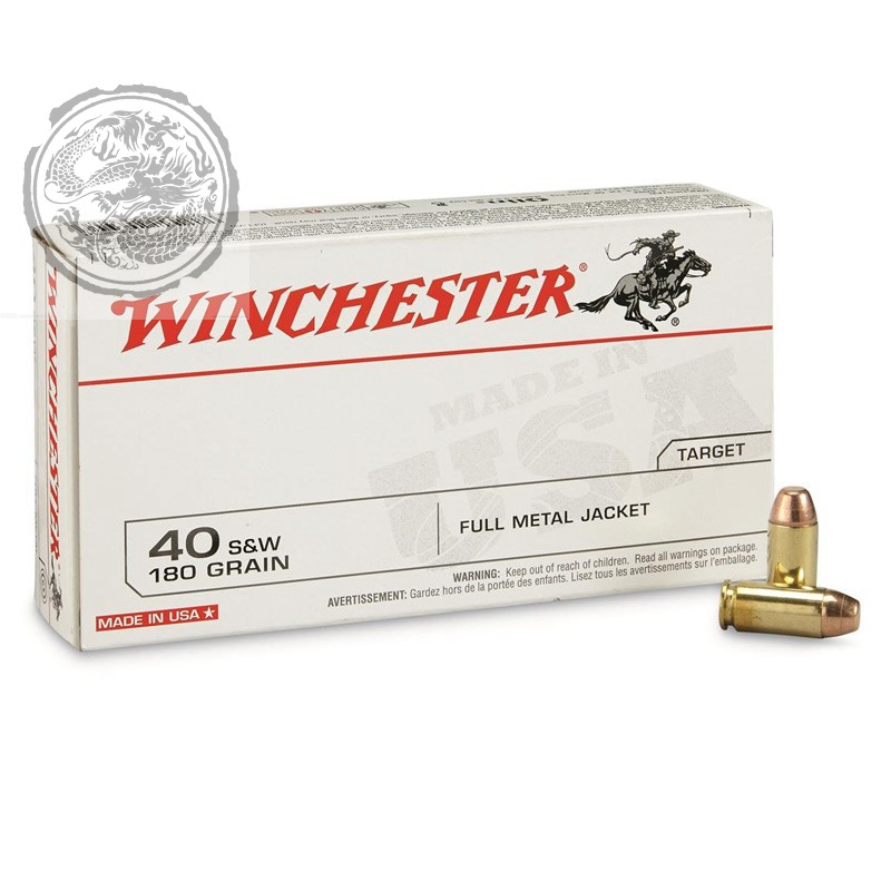 Winchester USA 40 S&W Ammunition 180 Grain FMJ BOX OF 50 » Tenda