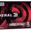 Federal American Eagle 9mm 115 Gr FMJ Case of 1000