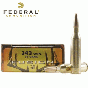 Federal Fusion Rifle 243 Win Fusion 95Gr, 20/BOX