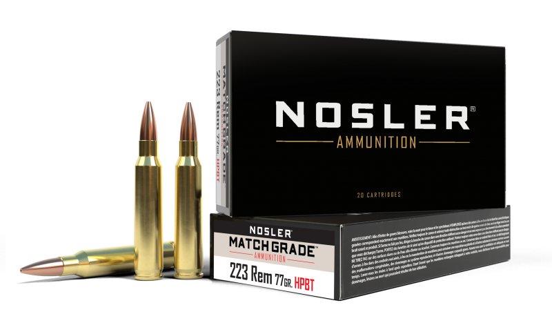 Nosler Match Grade 223 Rem 77 Gr Custom Competition Match 20/BOX » Tenda  Canada