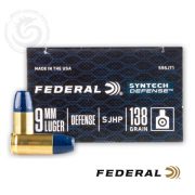 Federal Premium 9mm 138 Gr Syntech Defense SJHP Box of 20