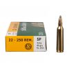 Sellier & Bellot 22-250 Rem 55 Gr SP Box of 20