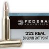 Federal Premium Power Shok 222 Remington Soft Point 50 GR Box of 20