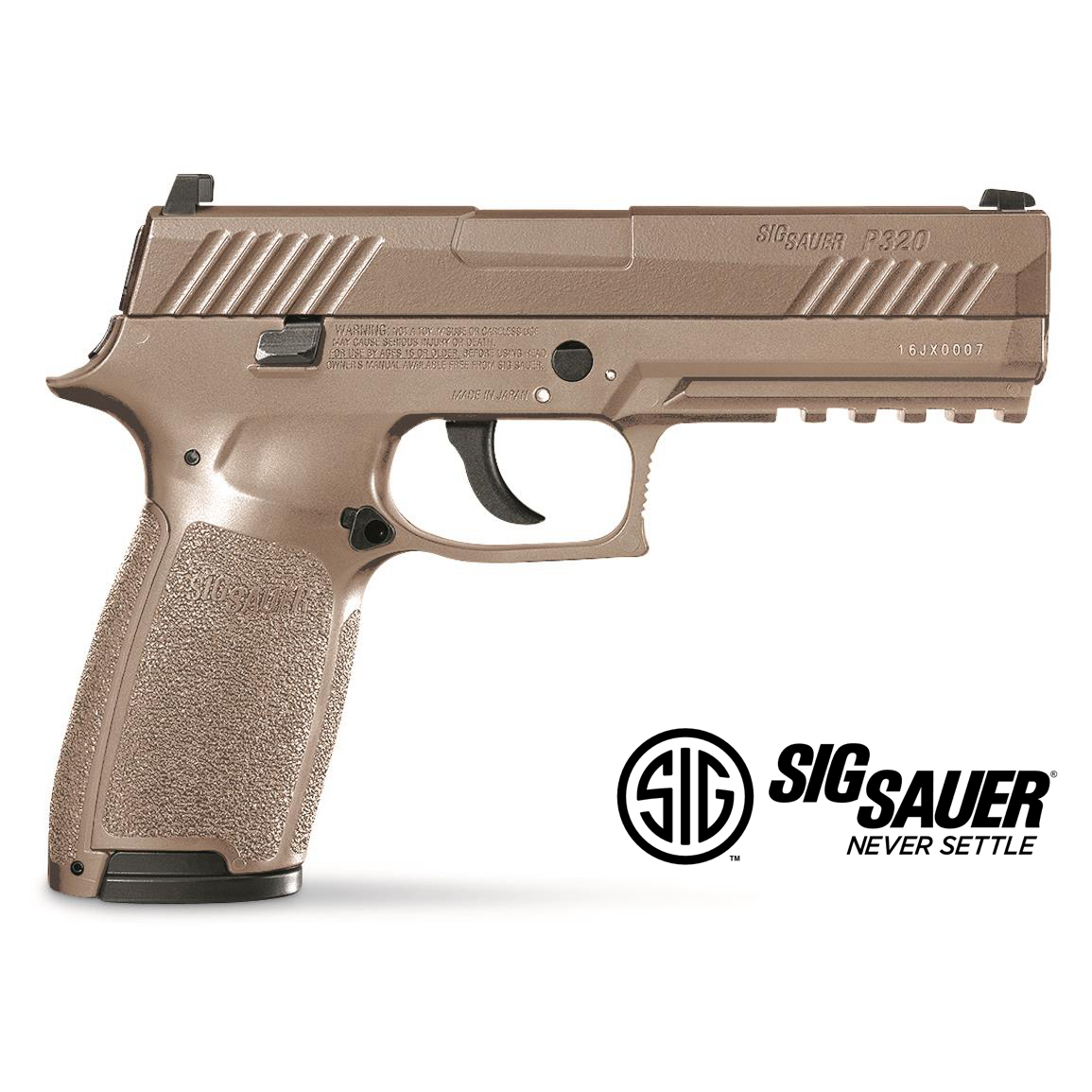 SIG Sauer P320 Pellet Pistol Coyote Tan Tenda Canada