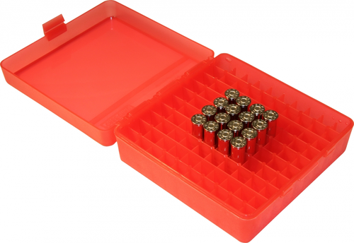 MTM 100 Round Flip-Top Ammo Box 22 Mag / 17 HMR – Red