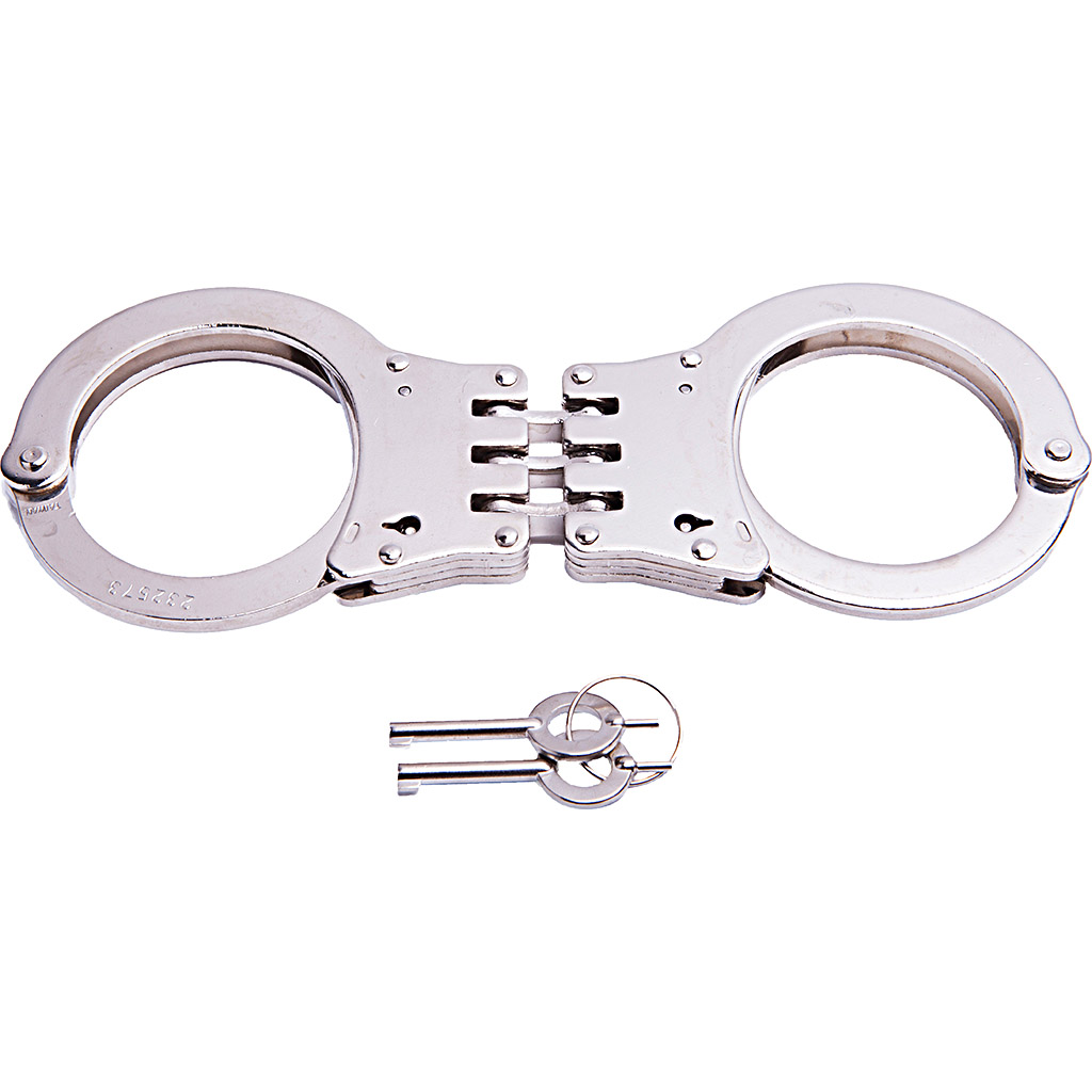 UZI Hinged Double-Lock Stainless Handcuffs » Tenda Canada