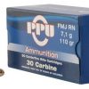 Prvi PPU 30 Carbine 110 Grain FMJ RN Box of 50