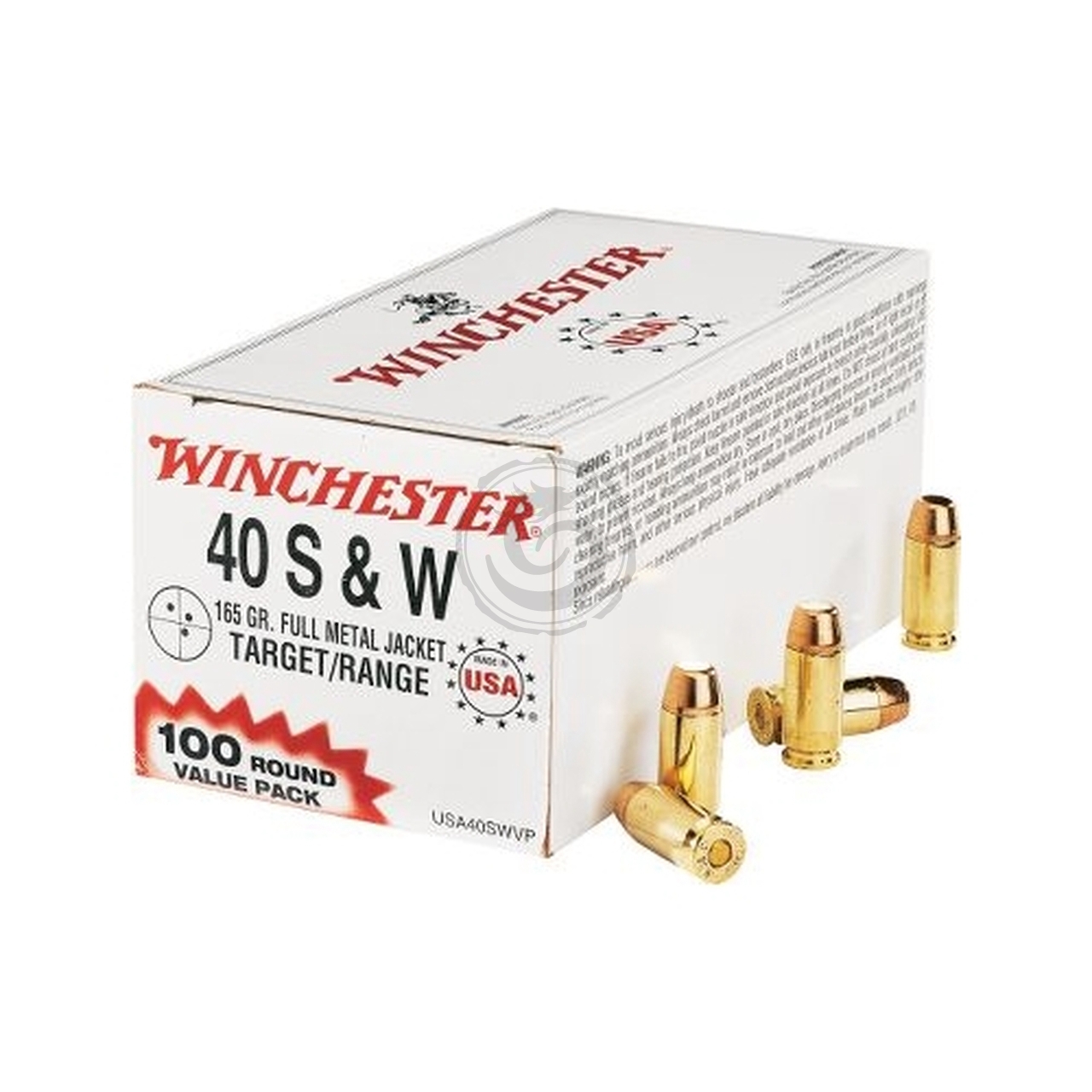 Winchester USA Ammo 40 S&W 165Gr FMJ Box Of 100 -USA40SWVP » Tenda Canada