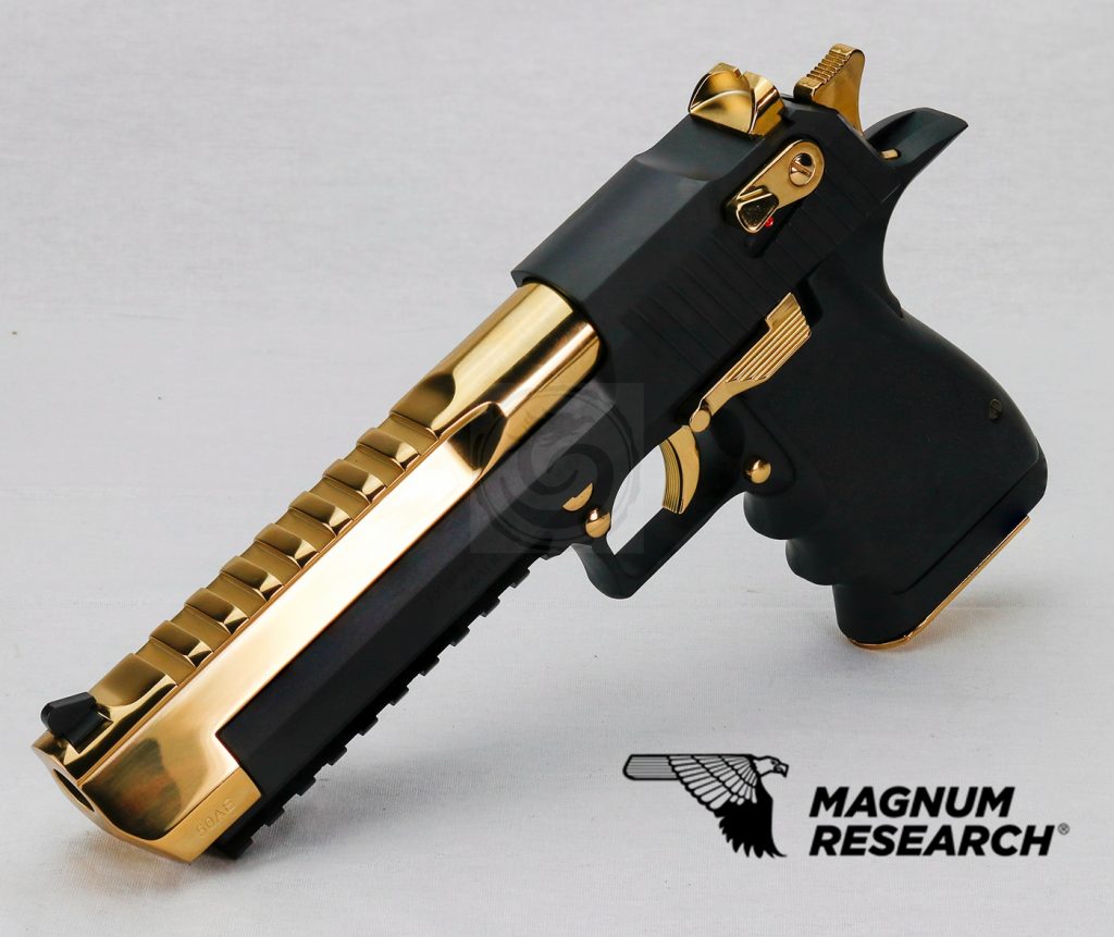 Magnum Research Desert Eagle L6 50AE Black/Gold Special edition » Tenda ...