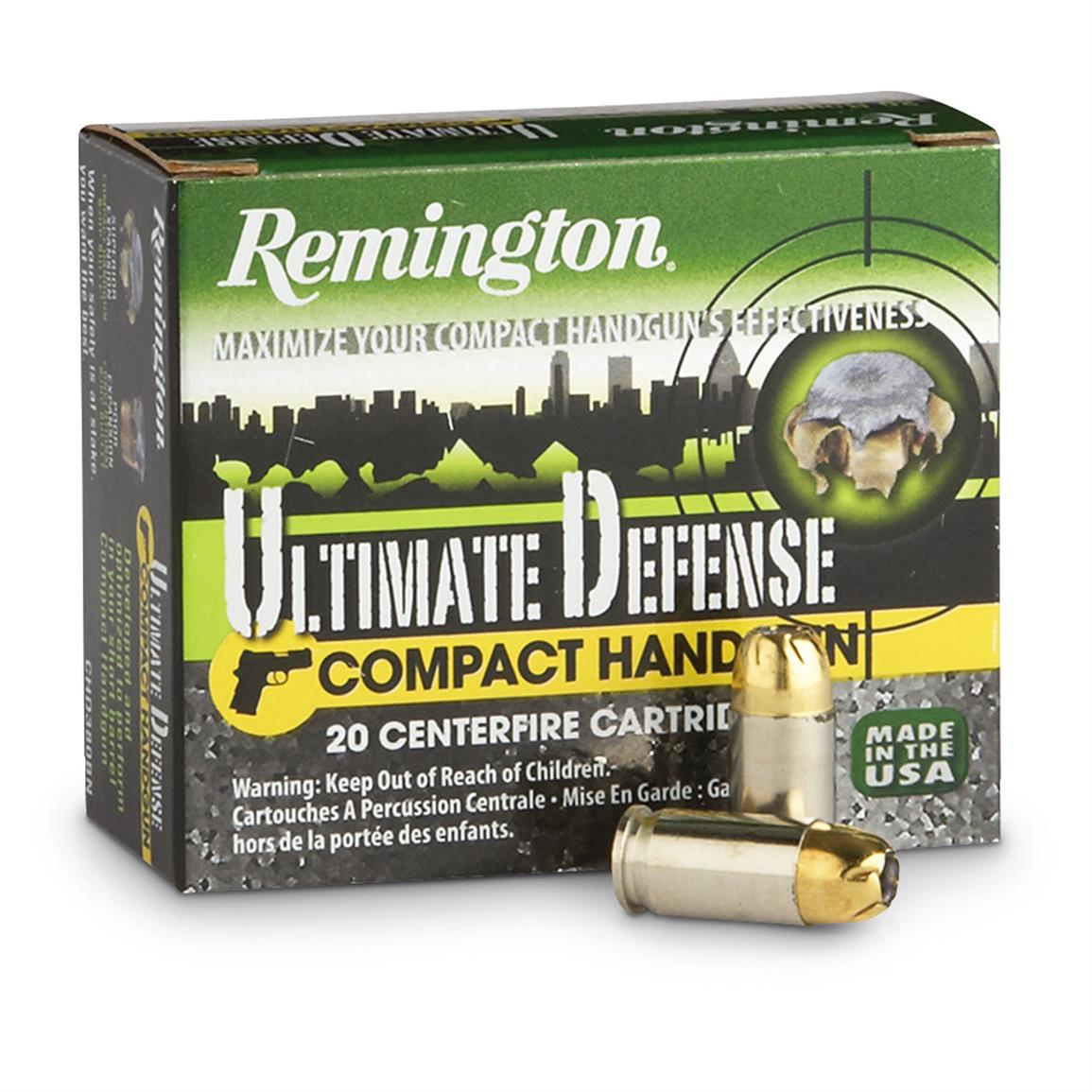 Remington Ultimate Defense 40 S&W 180 Gr Bonded Jacketed Hollow