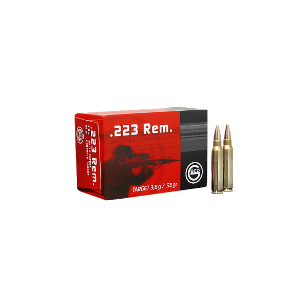 GECO 223 Rem Ammunition 55 GR FMJ Box of 50