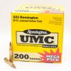 Remington UMC 223 Rem 45Gr JHP Box of 200