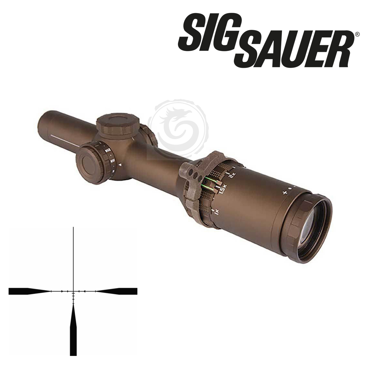 SIG SAUER 1-6x24 TANGO6T Riflescope (SFP Hellfire Illuminated, FDE 