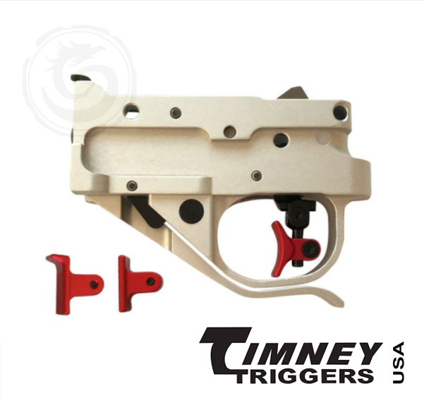 Timney Ruger 10/22 Silver Housing, Red Shoe Kit Trigger 1022CE-16