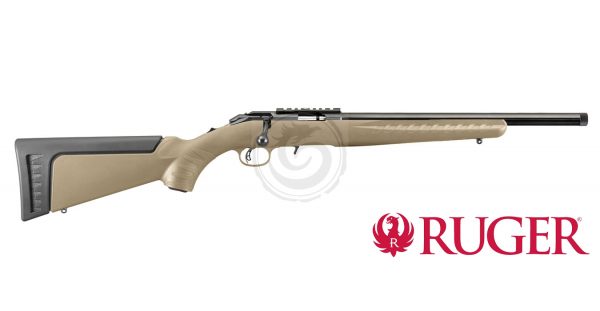 Ruger American 22 LR Bolt-Action Rifle Threaded Barrel-FDE