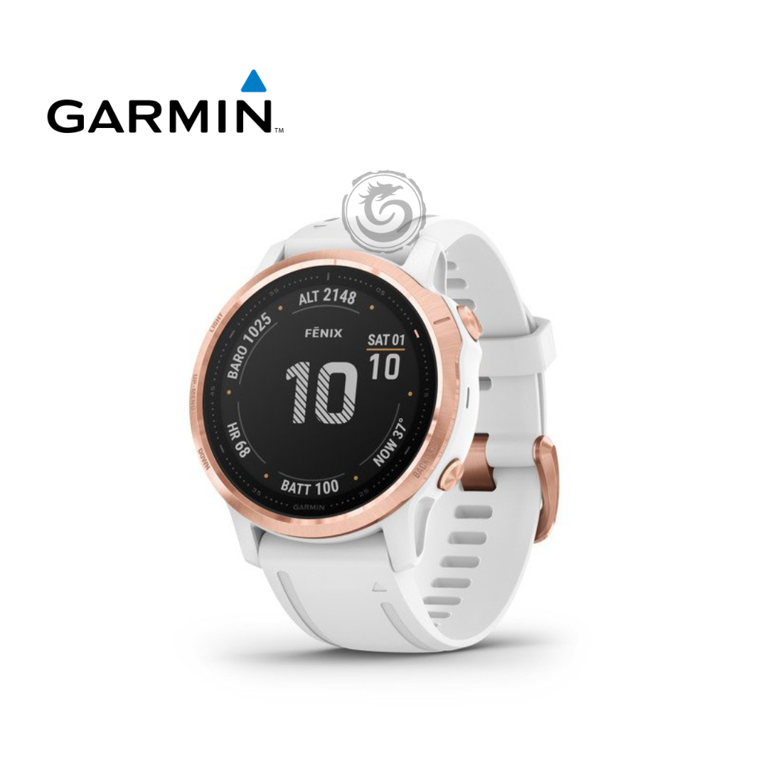 Garmin fenix 6s pro discount rose gold with white band