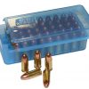 MTM Side-Slide Pistol ammo boxes 50 round – 9mm – Clear Blue