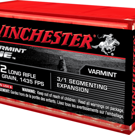 Winchester Varmint HE 22LR 37Gr HP Box of 50 » Tenda Canada