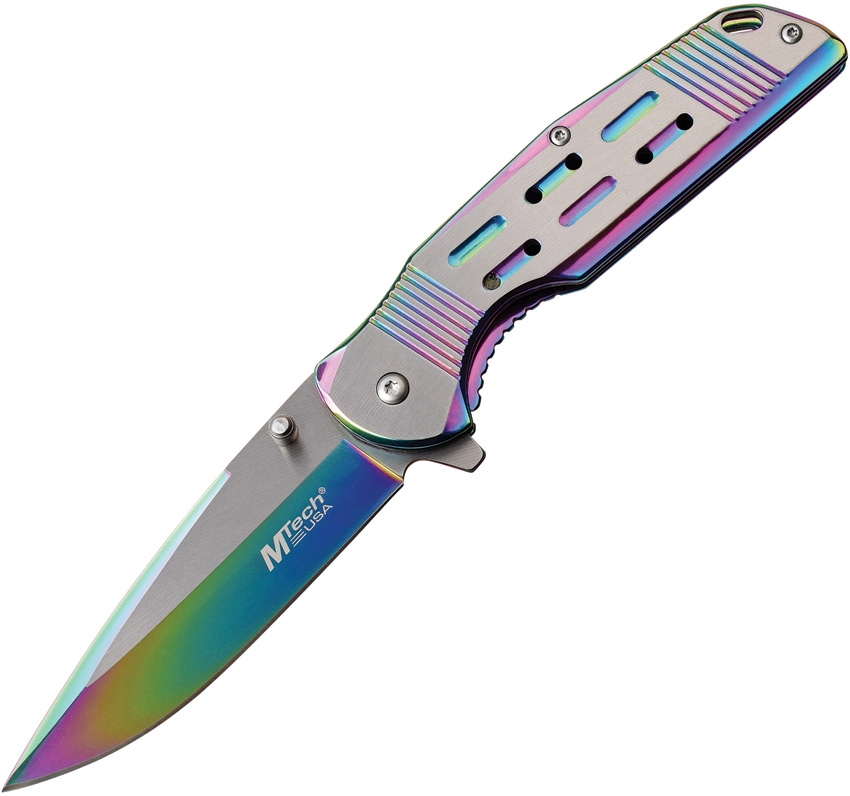 Mtech - Framelock Assisted Opening Folding Knife With Spectrum 