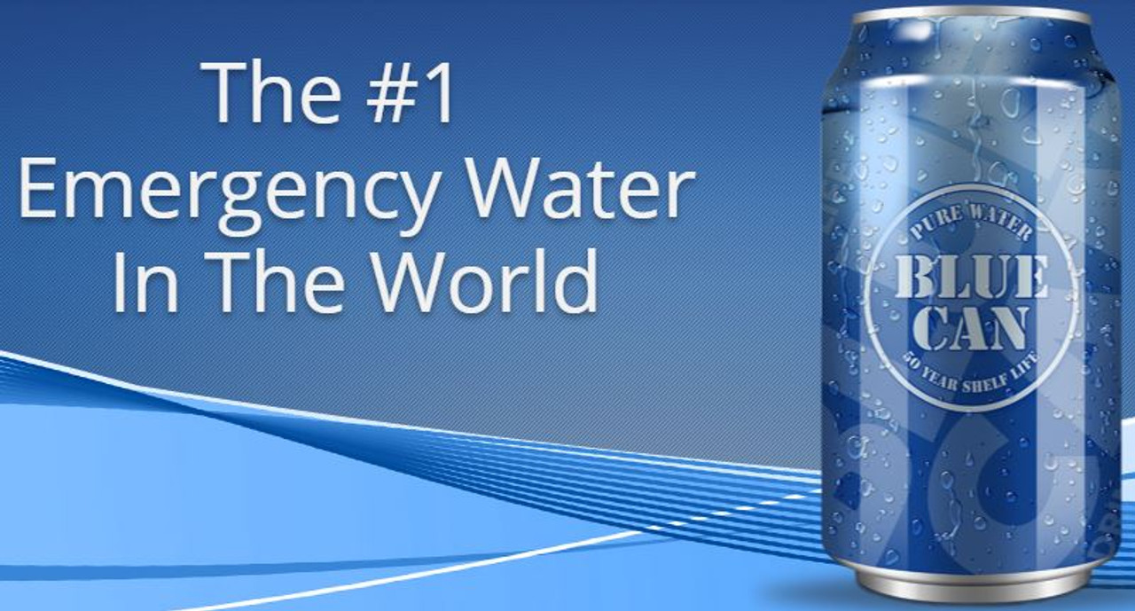  Blue Can Premium Emergency Drinking Water - 12oz 24 Pack : Home  & Kitchen