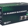 Fiocchi 12Ga Rubber Buckshot 2-3/4″, 15 Pellets Box of 10