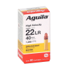 Aguila 22 LR Super Extra High-Velocity 40Gr Copper Plated Solid Point Box of 50