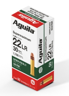 Aguila Supermaximum HYPER-Velocity 22 LR 30 Gr Copper SP Box of 50