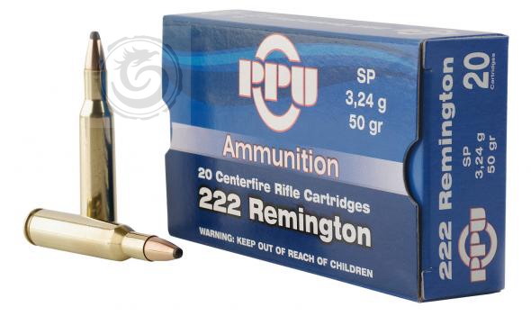 Prvi PPU 222 Rem 50 Gr SP Ammunition Box of 20