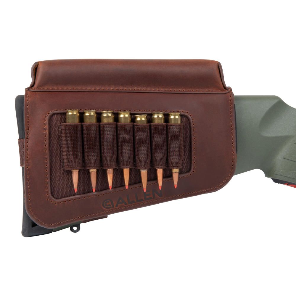 Allen Westcliff Leather Buttstock Cartridge Carrier with Cheek Piece ...