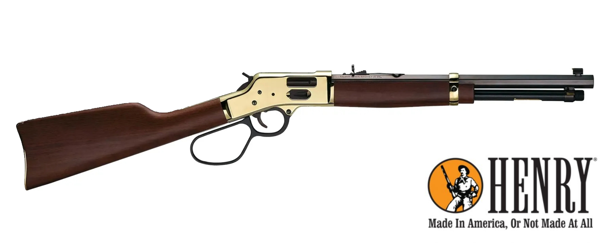 Henry Big Boy Brass 44 Mag 20″ Lever Action Rifle Large Loop