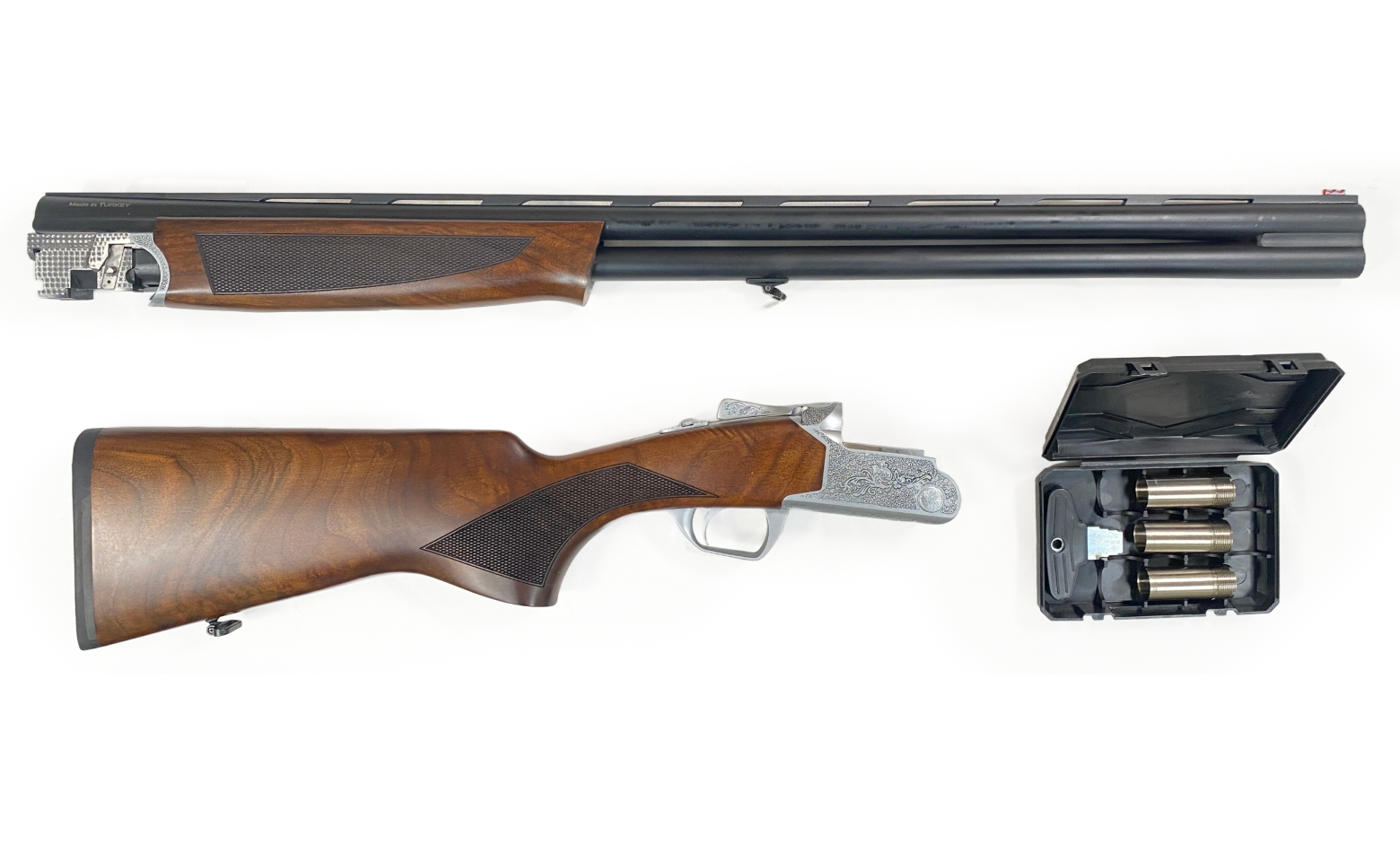 Hunt Group 12 Ga Engraved O/U 3” Cham 30″ Barrel Shotgun