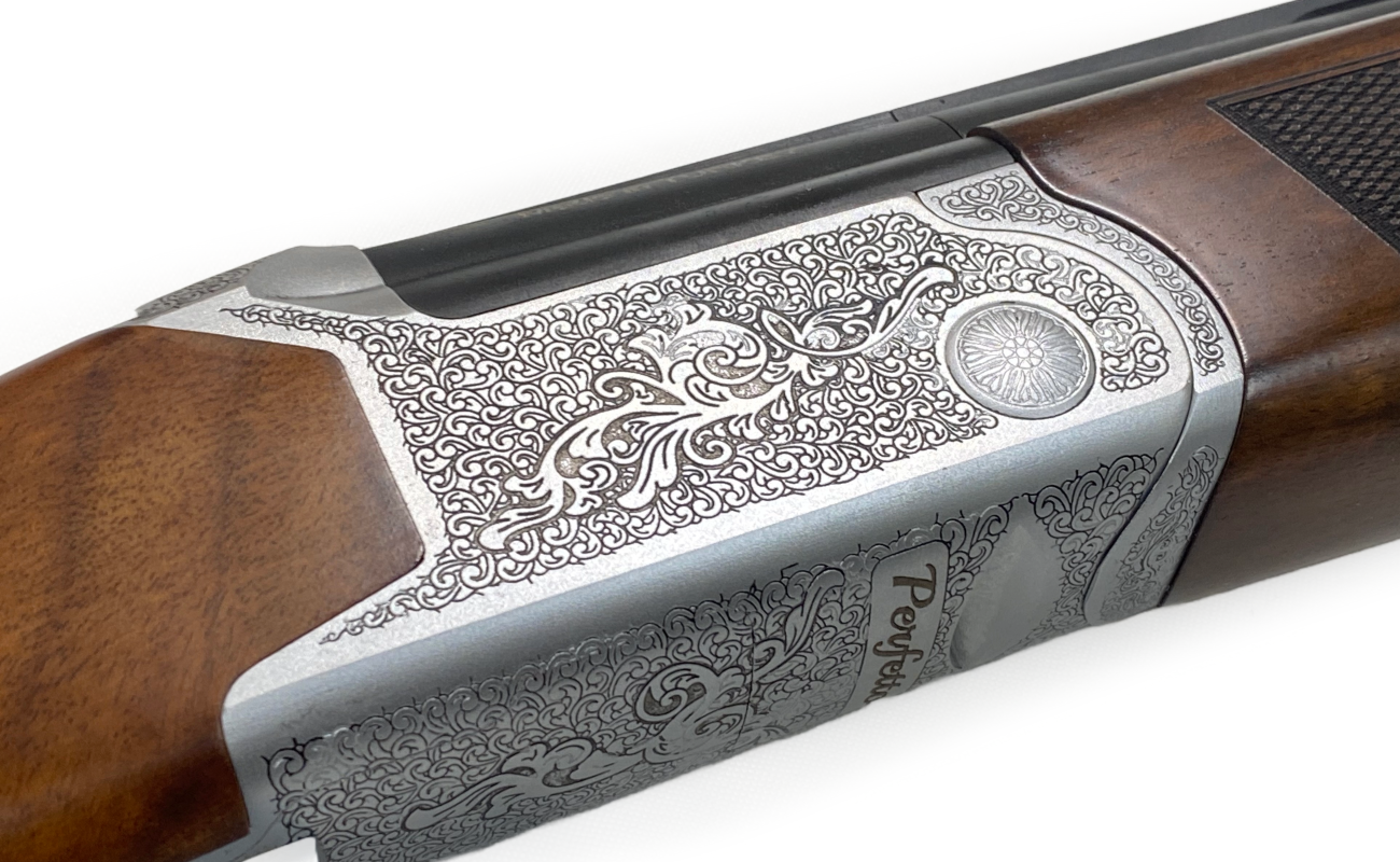 Hunt Group 12 Ga Engraved O/U 3” Cham 30″ Barrel Shotgun