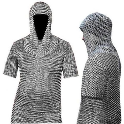 Medieval Warrior – Chain Mail Shirt and Coif Set Knight Armor Set - ICS ...